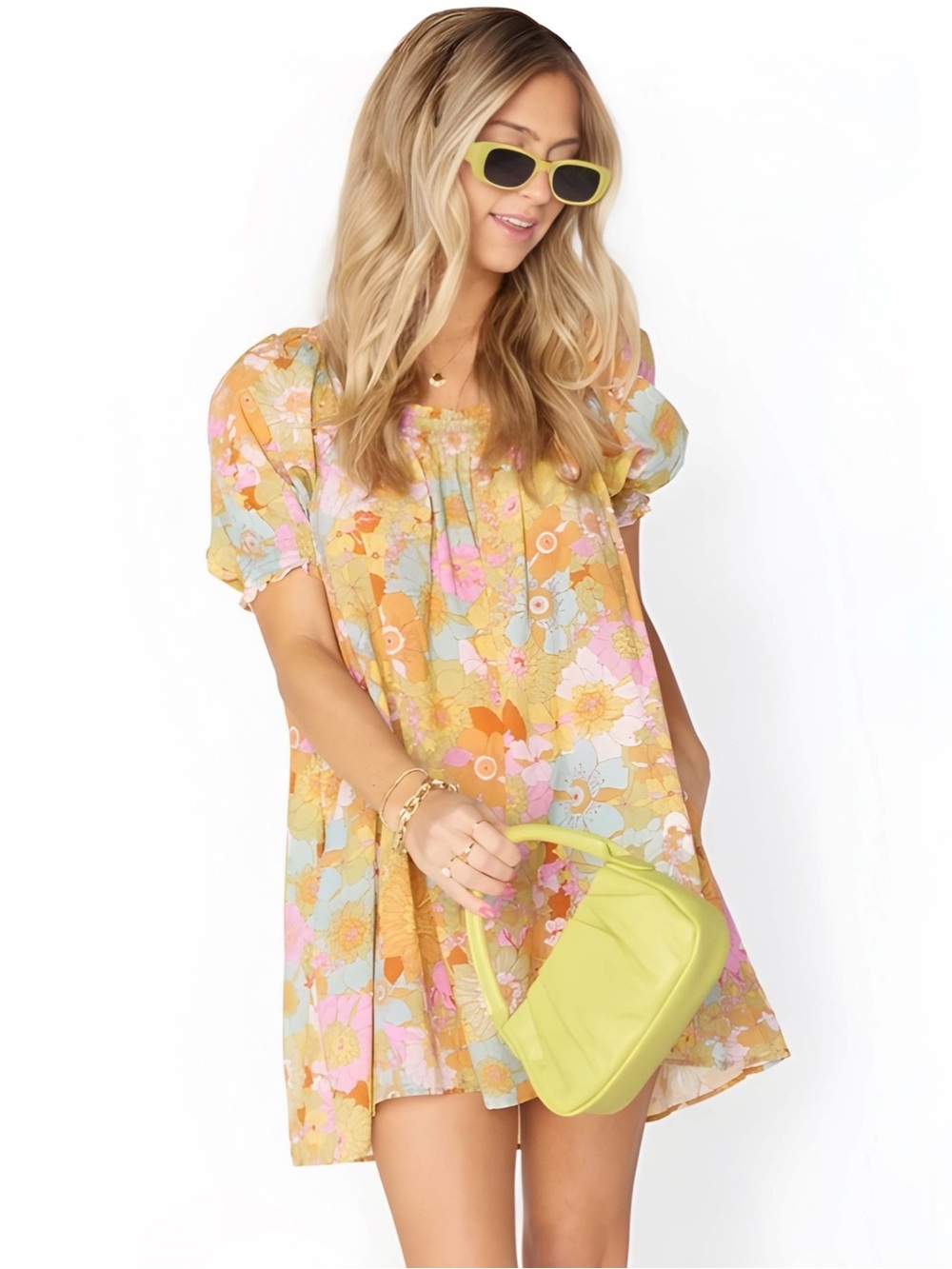 Show Me Your MuMu Annalynne Mini Dress in Groovy Blooms Sz XS NWT